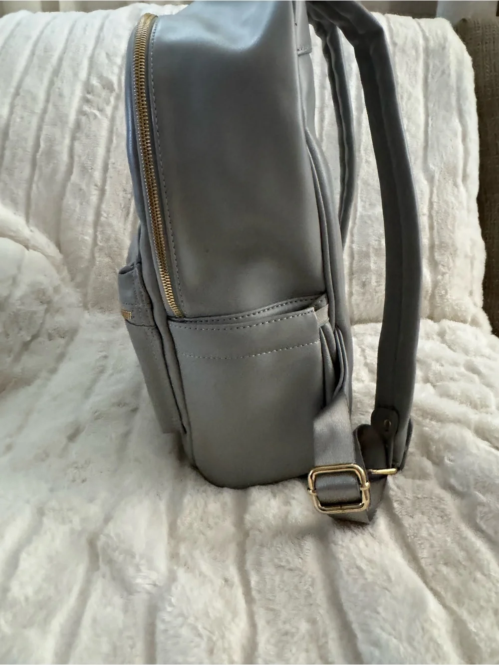 Light Gray RYLA Women's Baby Backpack/or just Backpack w/ free clear pouch